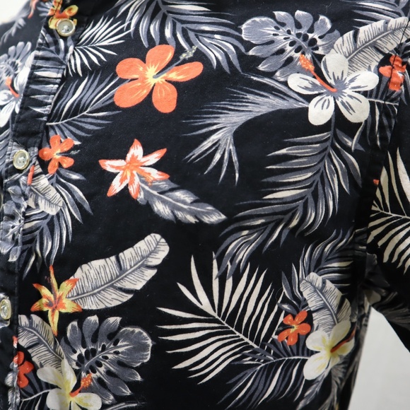 Cactus Man Ricky Singh Men’s Medium Hawaiian Shirt Slim Fit Floral Black - Picture 4 of 6